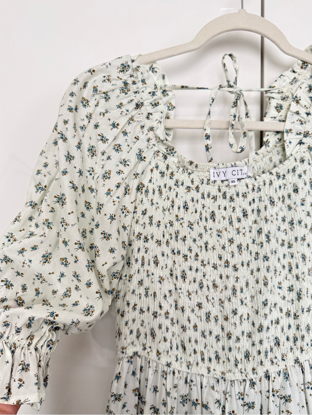 Ivy City Co Madeline Dress in Blue Floral - Picture 5 of 6